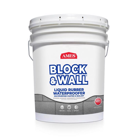 Ames Liquid Rubber Matte Bright White Rubberized Acrylic Wall Paint 5 gal. 20 g/L