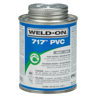 Ips Weldon Gray Heavy Bodied Medium Setting Low VOC 717 Rigid PVC Cement 1/2 pt.