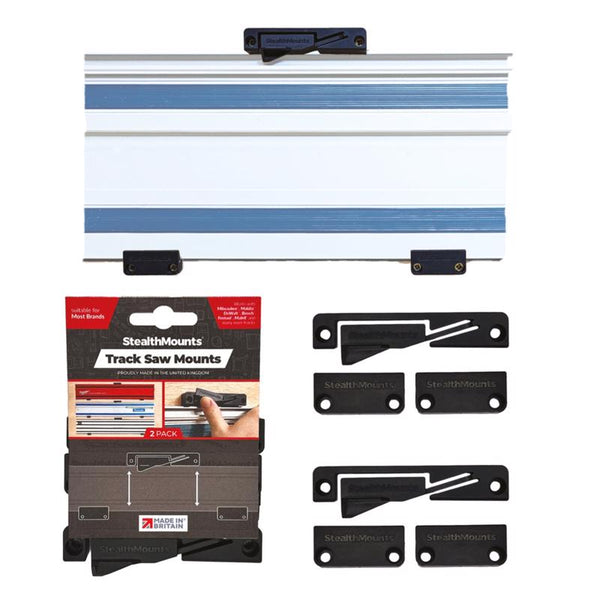 Soportes de riel StealthMounts de plástico negro de 3.74 in. W X 0.98 in. H X 5.12 in. D