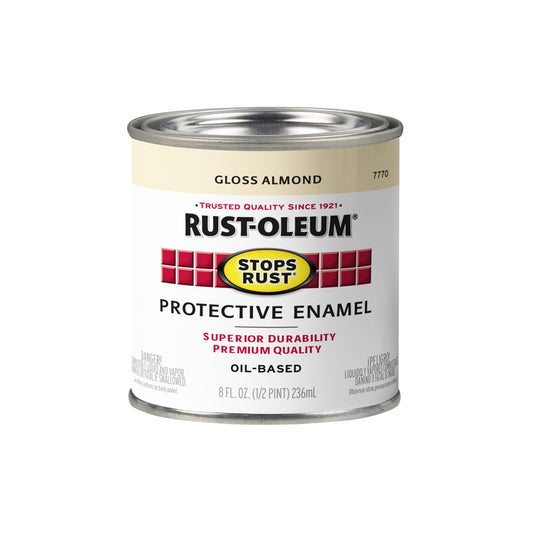 Rust-Oleum Almond Oil Based Protective Rust Control Enamel Paint 1/2 Pint