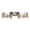 Signature Design by Ashley Zecorra 4 pc Light Brown Wood Conversation Set Beige