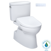 TOTO® WASHLET®+ Vespin® II Two-Piece Elongated 1.28 GPF Toilet and WASHLET®+ S7 Contemporary Bidet Seat, Cotton White - MW4744726CEFG#01