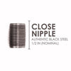 BK Products 1/2 in. MPT Black Steel Close Nipple (Pack of 5)