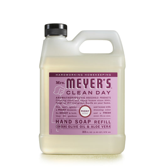 Mrs. Meyer's Clean Day Organic Peony Scent Hand Soap Refill 33 oz