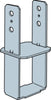 Simpson Strong-Tie 16.69 in. H x 3.94 in. W 7 Ga. Galvanized Steel Column Base (Pack of 10)