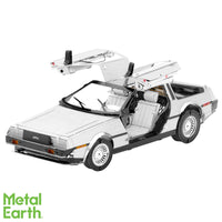 Fascinations Metal Earth Delorean 3D Model Kit Stainless Steel Silver