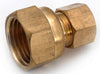 Amc 750066-0806 1/2" X 3/8" Brass Lead Free Compression Coupling (Pack of 5)