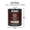 Old Masters Semi-Transparent Weathered Wood Oil-Based Alkyd Gel Stain 1 qt