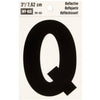 Hy-Ko 3 in. Reflective Black Vinyl Letter Q Self-Adhesive 1 pc. (Pack of 10)