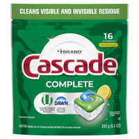 Cascade Complete Lemon Scent Pods Dishwasher Detergent 8.5 oz 1 pk (Pack of 5)