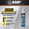 DAP AMP Crystal Clear Polymer Advanced Hybrid Caulk Sealant 9 oz (Pack of 12)