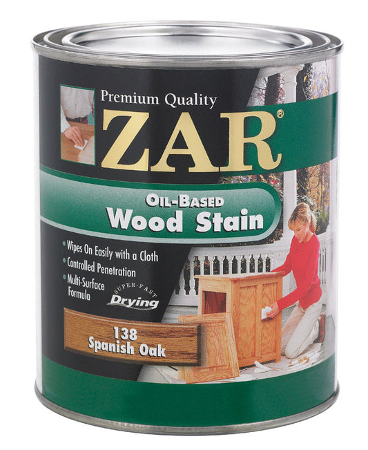 ZAR Semi-Transparent Spanish Oak Oil-Based Wood Stain 1 qt. (Pack of 4)