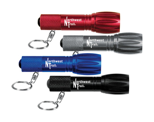 PT Power Northwest Trail Assorted LED Flashlight With Key Ring AG-13 Battery (Pack of 16).