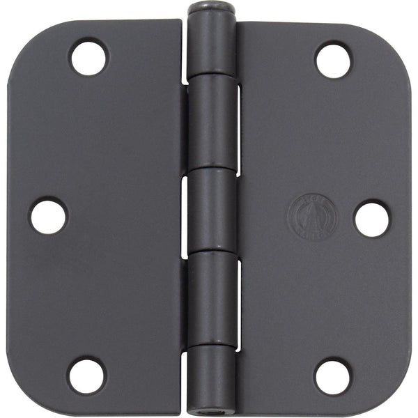Standard Hinge, 3-1/2 Inches, 5/8" Radius Corner, Bulk Pack (100 Each), Matte Black by Stone Harbor Hardware