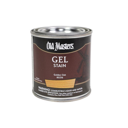 Old Masters Semi-Transparent Golden Oak Oil-Based Alkyd Gel Stain 0.5 pt
