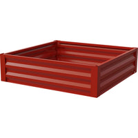 Panacea Urban Gardener Steel Raised Planter 48 x 48 in Barn Red Outdoor Garden Plant Box