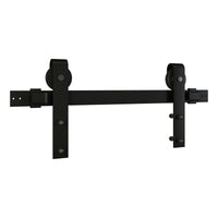 National Hardware Designer Matte Black Steel Barn Door Hanger Kit 1 pc
