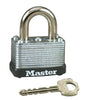 Master Lock 2.1 in. H X 1-1/2 in. W Laminated Steel Warded Locking Padlock Keyed Alike
