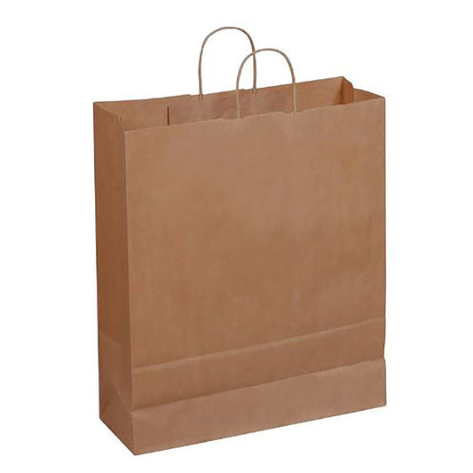 Duro Bag Paper Brown Shopping Bag with Handles Recycled 200 pk