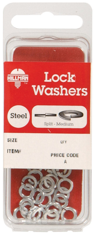 Hillman No. 8 in. Dia. Zinc-Plated Steel Split Lock Washer 30 pk (Pack of 10)