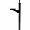 Gibraltar Mailboxes Landover 56.4 in. Powder Coated Black Aluminum/Steel Mailbox Post