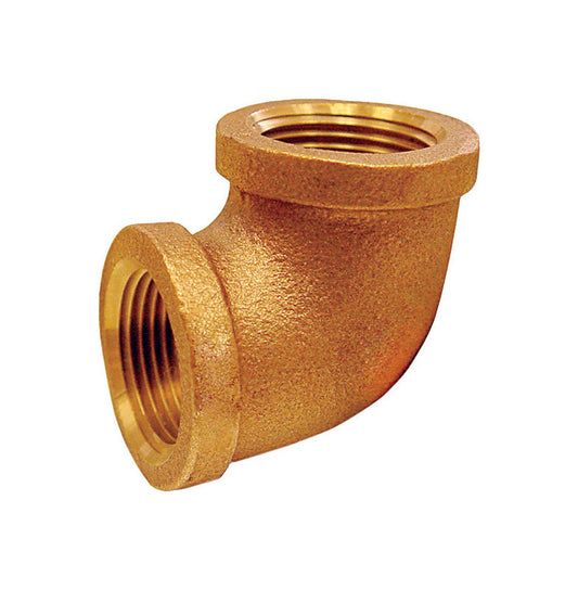 JMF 3/8 in. FPT x 3/8 in. Dia. FPT Red Brass Elbow (Pack of 5)