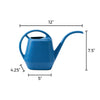 Bloem Aqua Rite Blue 56 oz. Plastic Watering Can