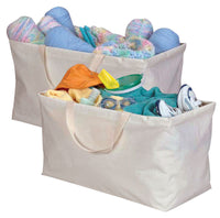 Whitney Design White Rectangular Canvas Collapsible Krush Container 13 H x 11 W x 22 L in.