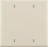 Leviton Almond 2 gang Thermoset Plastic Blank Wall Plate 1 pk