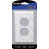 Amerelle Diamond Magnesium 1 gang Stamped Aluminum Duplex Wall Plate 1 pk