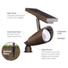 Feit OneSync Bronze Solar Powered/Remote 1 W LED Spotlight 1 pk - Open Box