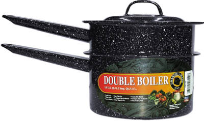 Columbian Home Graniteware Porcelain Enamel Double Boiler 1.5 Black (Pack of 4)