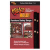 Quake Hold Nylon Self Adhesive Furniture Strap Black Rectangle 1 in. W X 6 in. L 1 pk