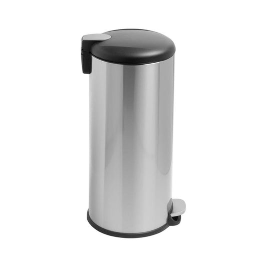 Honey-Can-Do 8 gal Silver Stainless Steel Step-On Trash Can