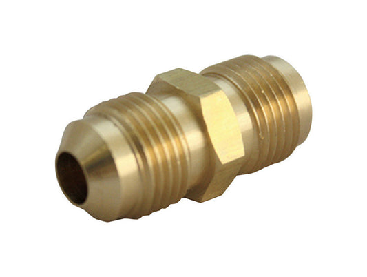 JMF 1/4 in. Flare x 1/4 in. Dia. Flare Yellow Brass Union (Pack of 10)
