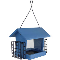 Ecocycle Hopper Hangout Bird Feeder W/ Suet