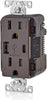 Leviton Decora 15 amps 125 V Type A/C Duplex Brown Outlet and USB Charger 5-15R 1 pk