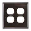 Amerelle Century Aged Bronze 2 gang Stamped Steel Duplex Wall Plate 1 pk