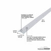 M-D BUILDING PRODUCTS 0.3 in. H X 1.38 in. W X 72 in. L Polished Silver Aluminum Carpet Trim
