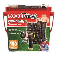 Pocket Hose Copper Bullet 3/4 in. D X 100 ft. L Medium Duty Expandable Flexible Garden Hose - Deal of The Week