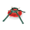 Jack-Post Powder-Coated Red & Green Steel 4-Legs Christmas Tree Stand for Up to 7 ft.