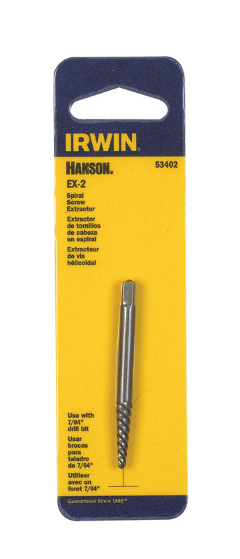 Irwin Hanson 7/64 in. S X 7/64 in. D Carbon Steel Spiral Screw Extractor 5.4 in. 1 pc (Pack of 3)