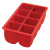 Harold Import Red Silicone Ice Cube Tray 8 cubes
