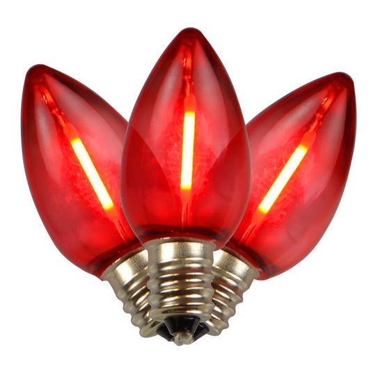 Holiday Bright Lights LED C7 Red 25 ct Replacement Christmas Light Bulbs