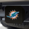 NFL - Miami Dolphins  Black Metal Hitch Cover - 3D Color Emblem