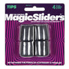 Magic Sliders Rubber Leg Tip Black Round 7/8 in. W 4 pk