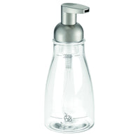 iDesign Brushed Nickel Clear Plastic Soap Pump