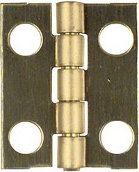 National Hardware 3/4 in. L Solid Brass Narrow Hinge 4 pk