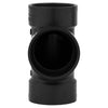 Charlotte Pipe 3 in. Hub X 3 in. D Hub ABS Sanitary Tee