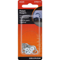 Hillman AnchorWire Steel-Plated Silver Picture Pender 6 pk - Deal of The Week